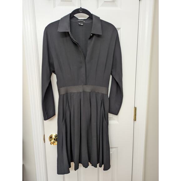 Theory Dress Size 4 Clemira Dark Academia Wednesday Addams Schoolgirl Goth - Picture 9 of 14